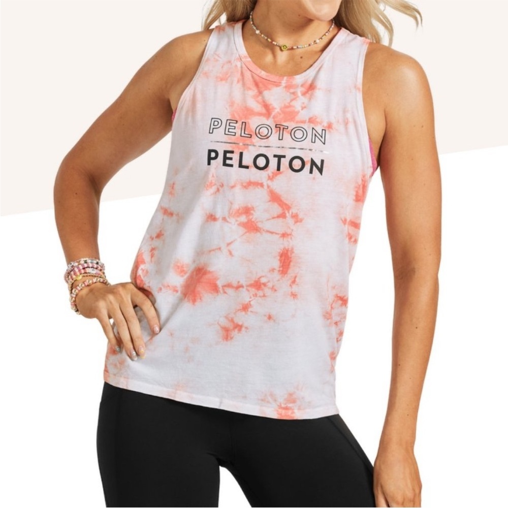 Peloton Flow Double Twist Back Tie Dye Tank Top. Size Small. NWT